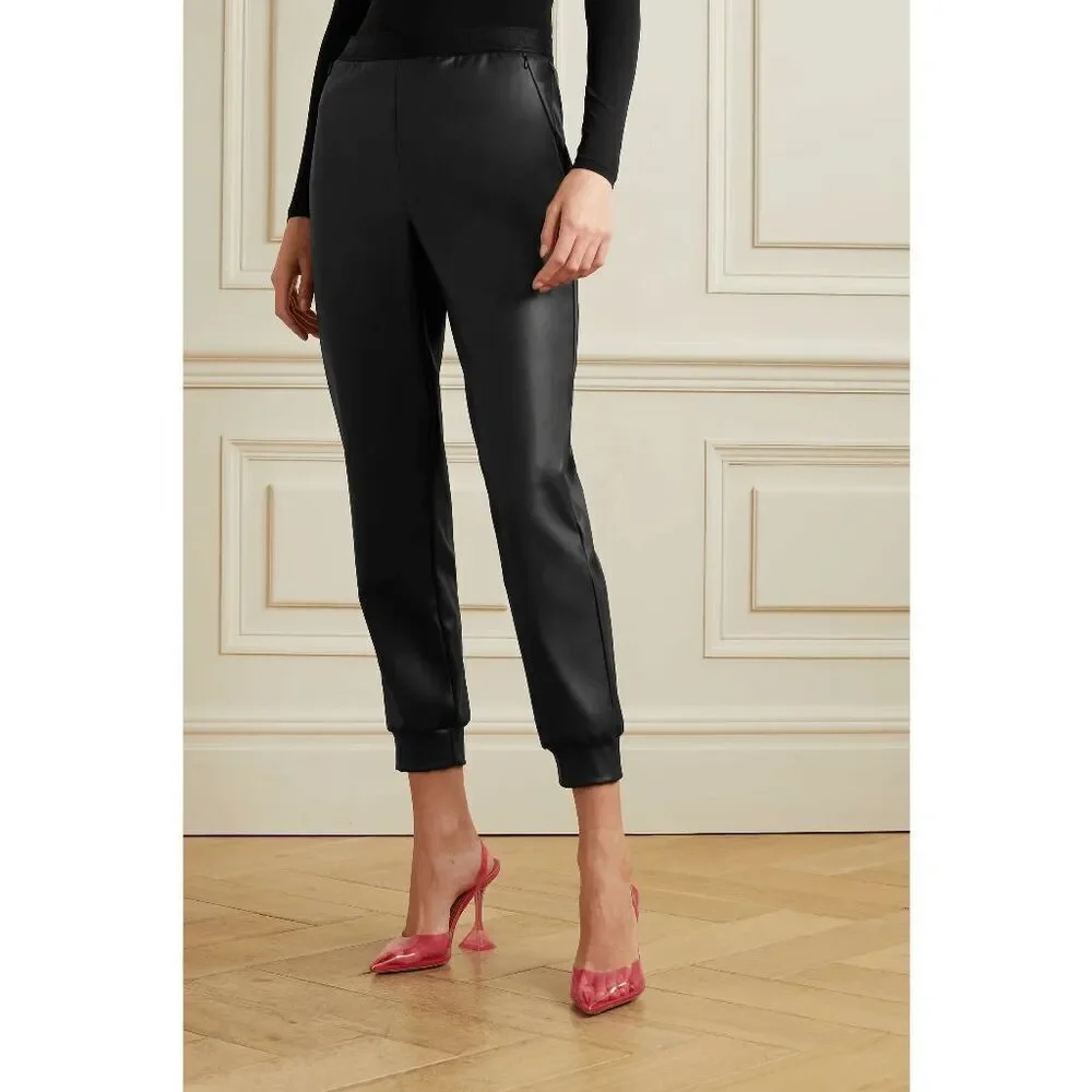 NWT Wolford Vegan Leather Trouser Pants Black XS